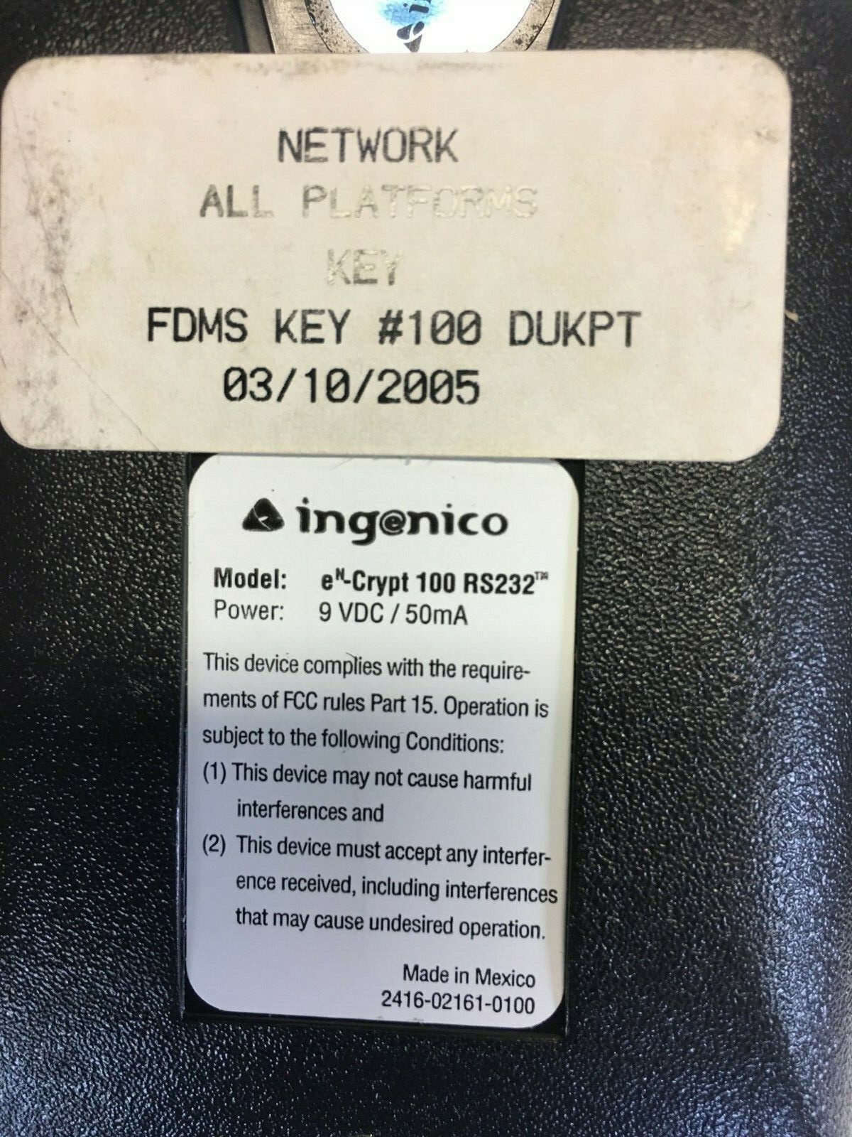 eN-Crypt 100 RS232 V2.61 Retail POS Credit Card Pin Pad