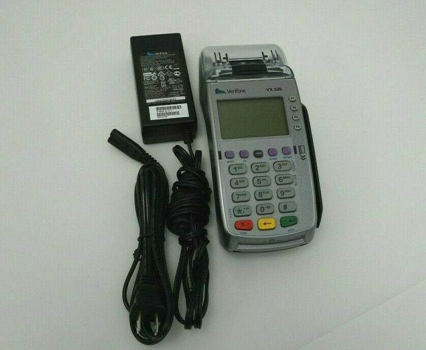 Verifone VX520 Credit Card POS Terminal DIAL/ETH/CTLS w/ Swipe EMV Chip Reader
