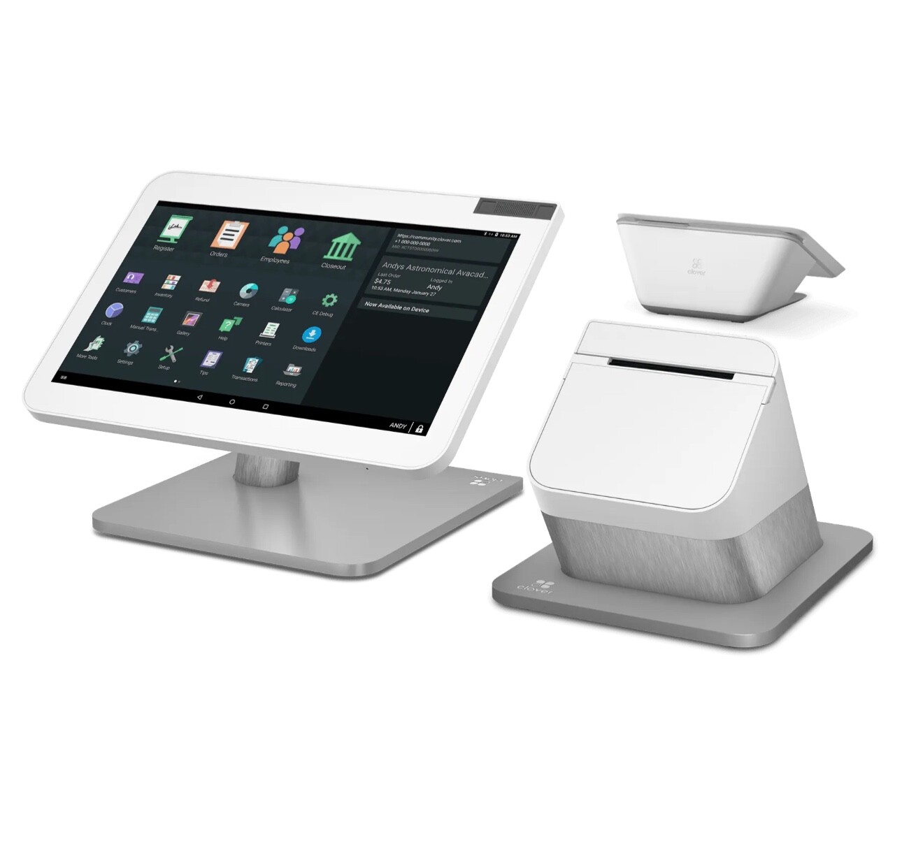Clover Station Pro (Newest Version) White model set w/ till NEW 