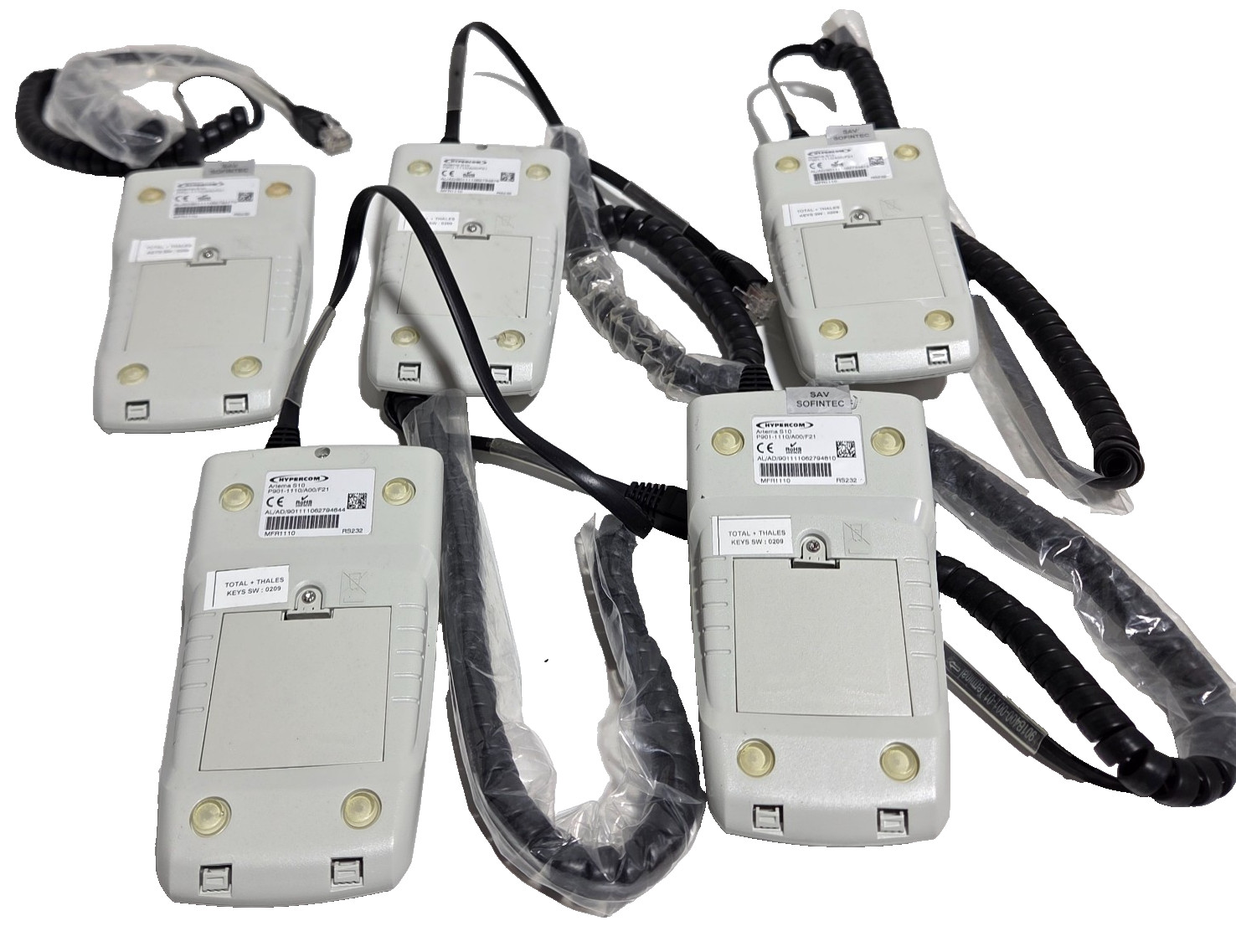 LOT OF 5- Hypercom Artema S10 Credit Card Terminal P901-1110/A00/F21 NEW –
