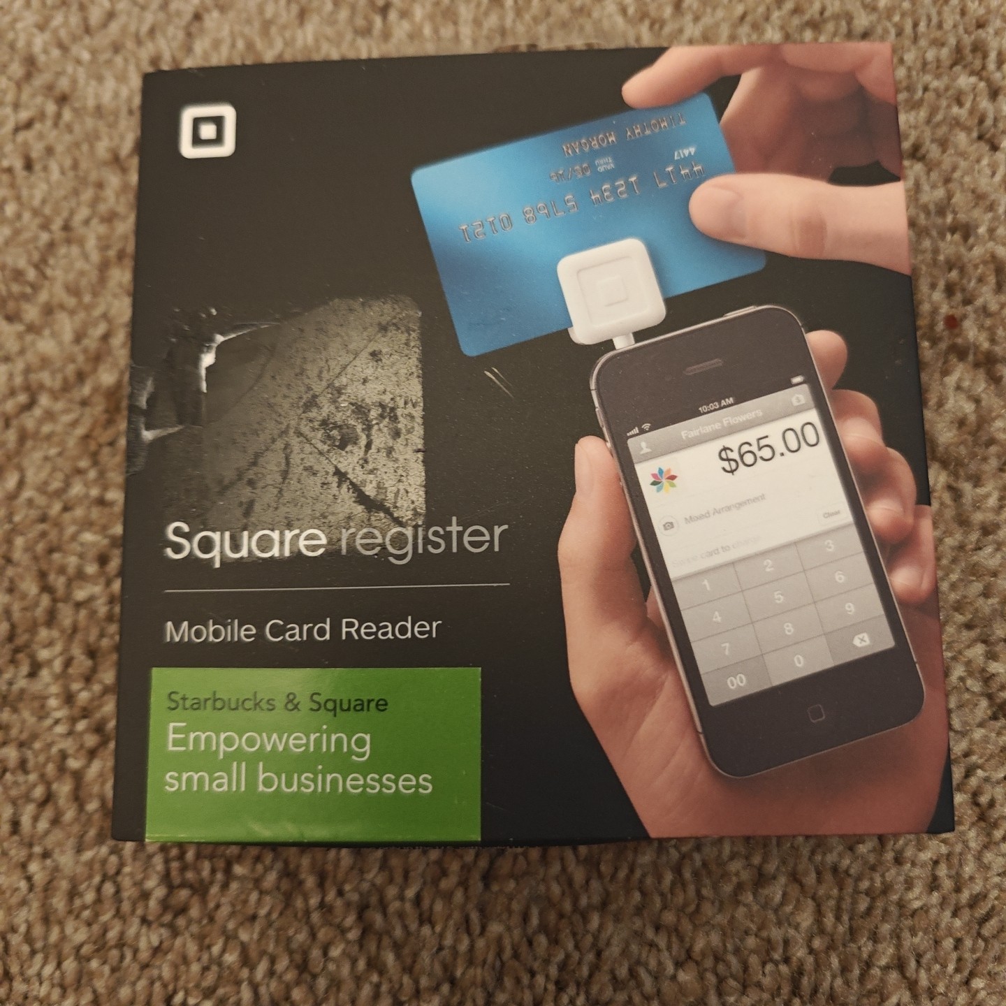 Square Credit Card Reader Contactless Black Chip for iPhone iPad and Android New