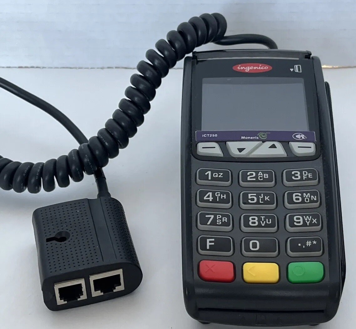 LOT OF 3 Ingenico Pin Pad Payment Terminal Card Readers (2) iPP320) & 1 ICT250