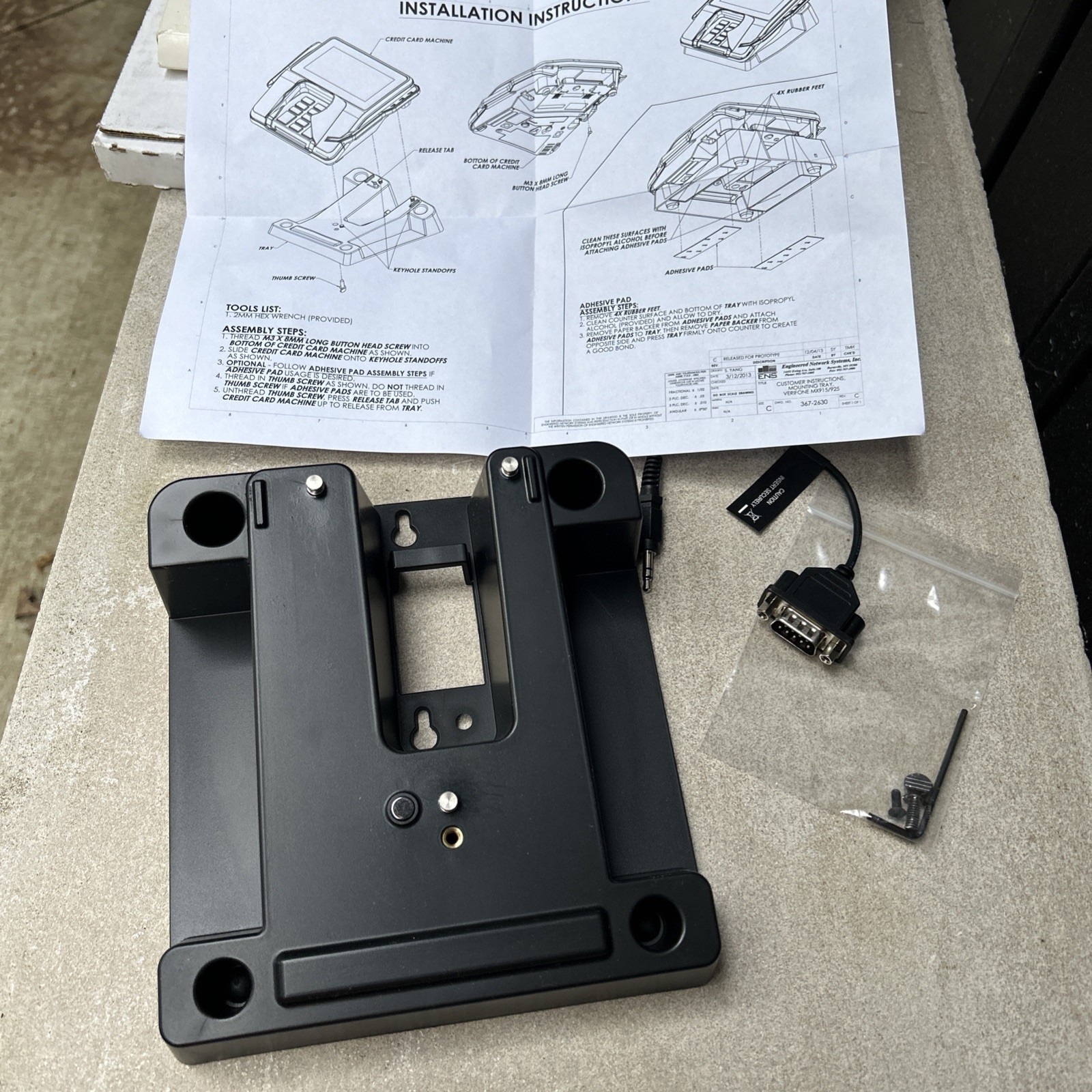 ENS Payment Terminal Stand for Verifone Model 367-2630-e Black. NIB