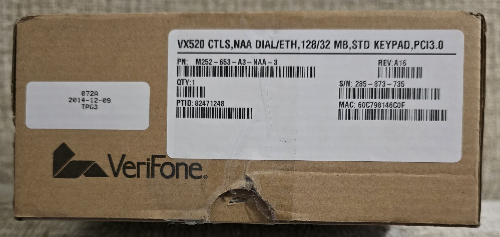 VeriFone Vx520 EMV NFC Credit Card Machine #M252-653-A3-NAA-3 *UNLOCKED*