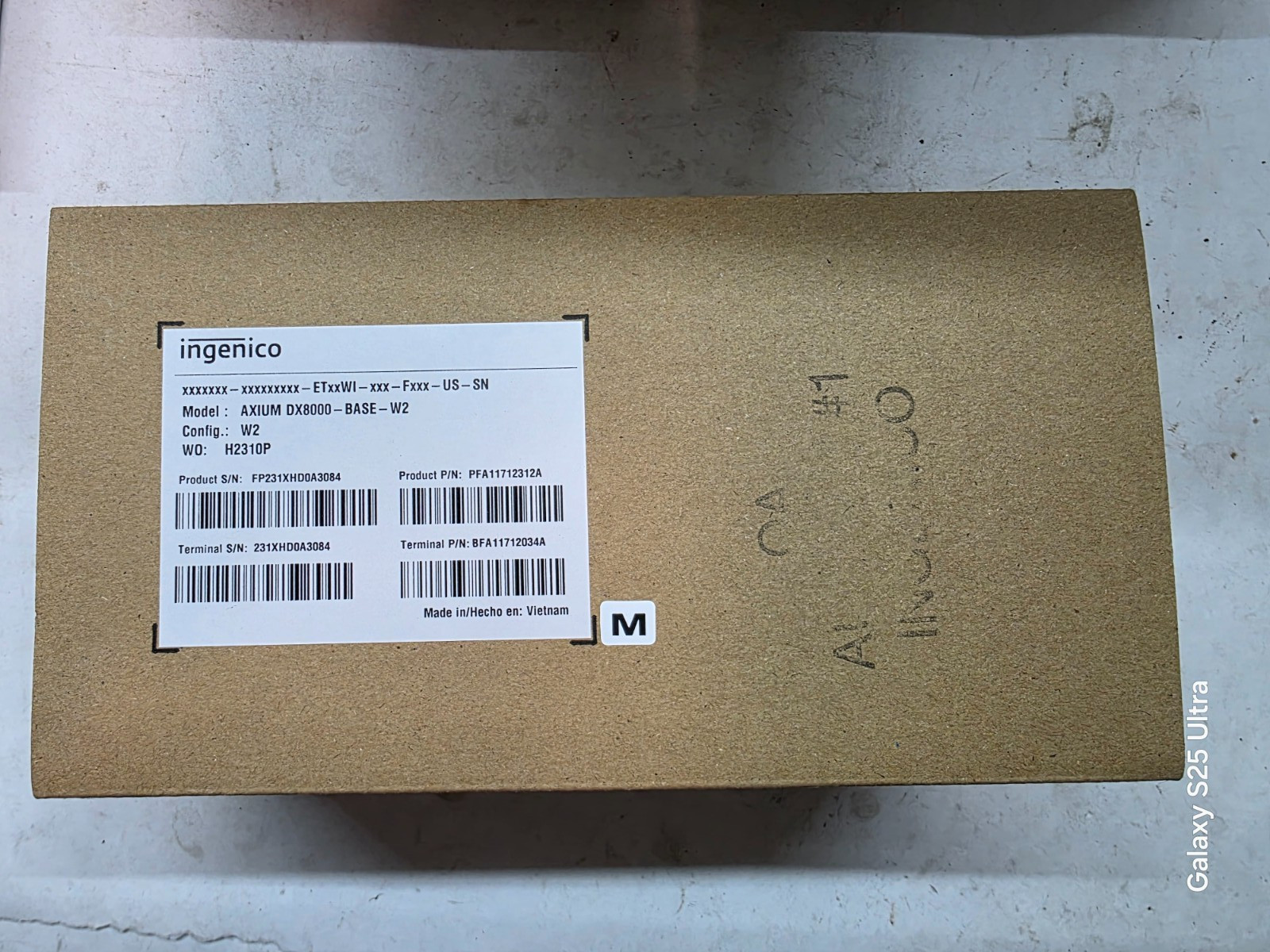 INGENICO AXIUM DX8000-BASE-W2 with Power Supply. P/N# PFA11712312A – NEW