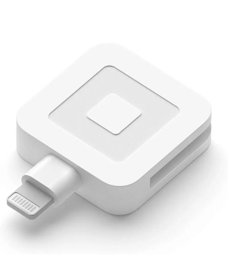 NEW Square Magstripe Reader with Lightning Connector Glossy White