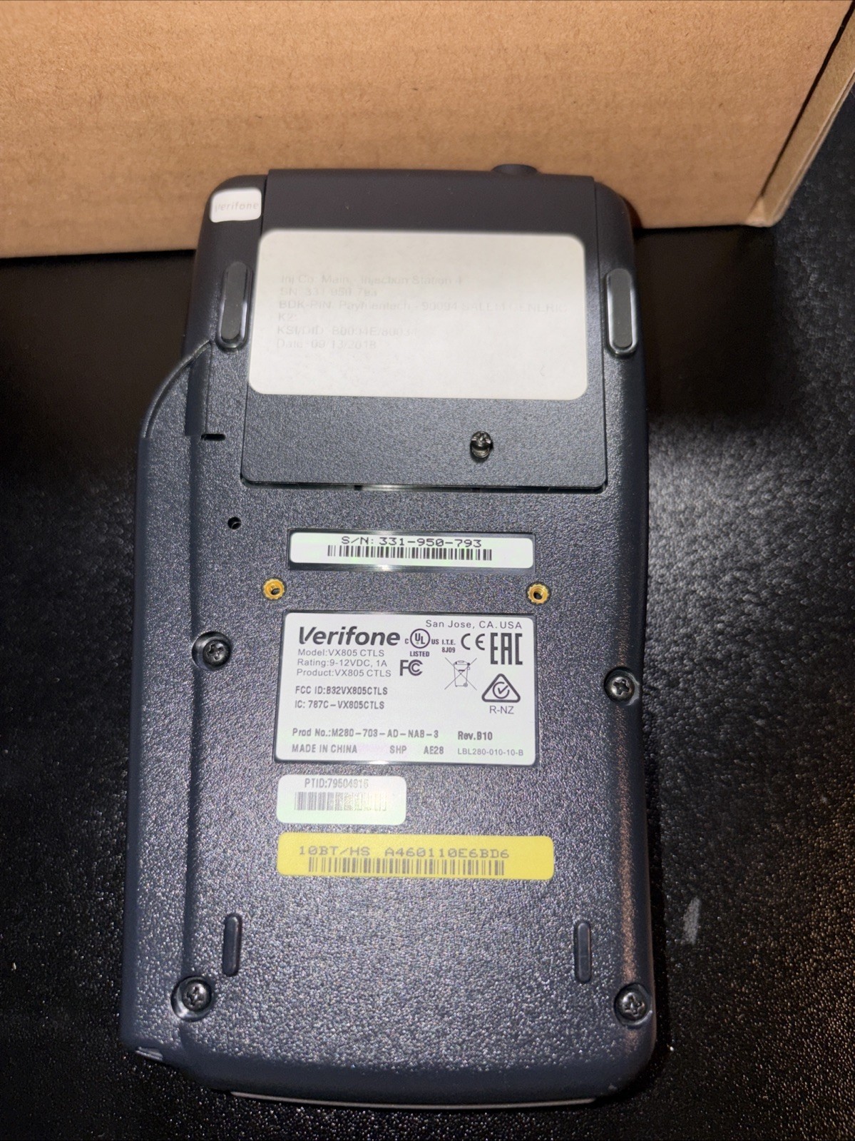 VeriFone VX805 CTLS Pin Pad Chip/Card Reader