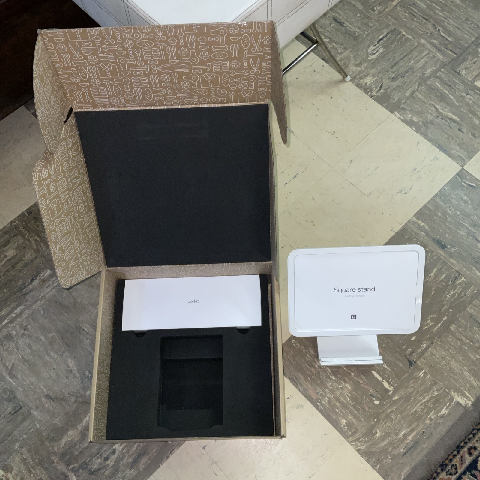 Square S089 Dock POS Stand for 9.7″ iPad Power Cable USB Hub Card Reader Toolkit