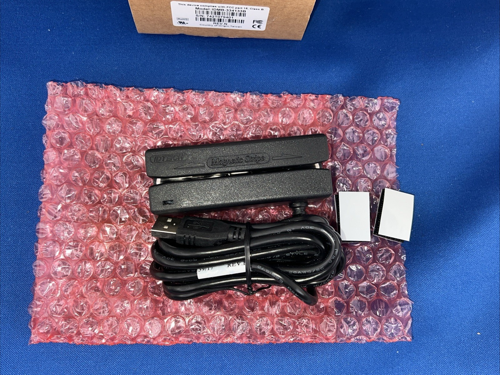 LOT 5x IDTech IDMB-334133B USB Magnetic Stripe Card Readers POS NEW BOX