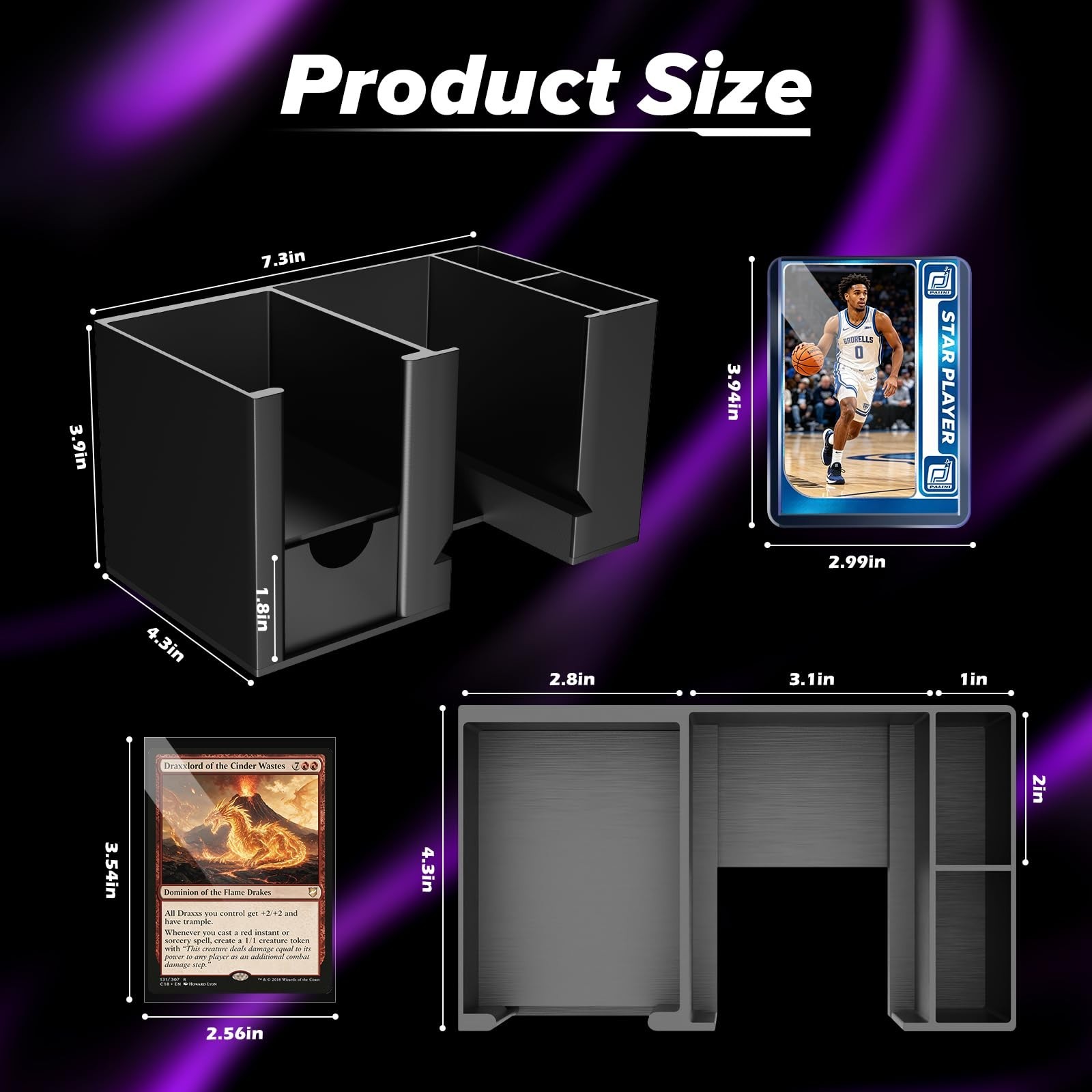 Toploader Dispenser Penny Sleeve Holder TCG Card Shipping Station Sorting Caddy