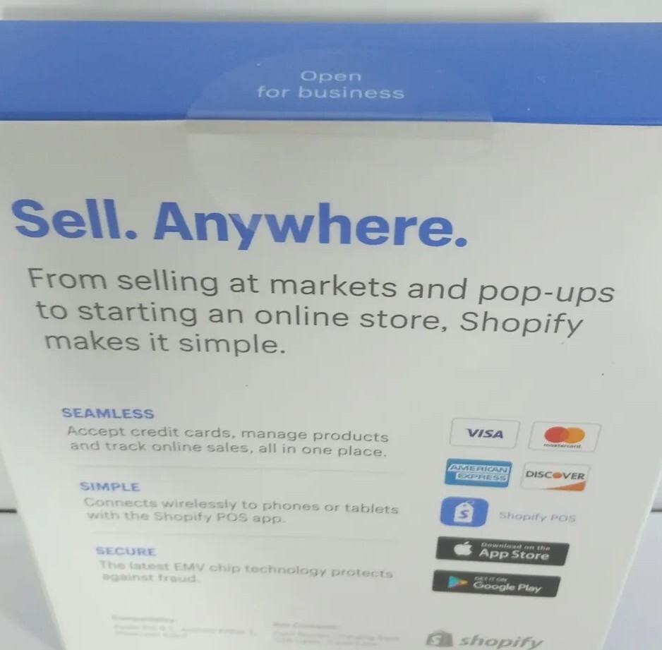 Shopify Chip and Swipe Reader White – S1701 Factory Sealed