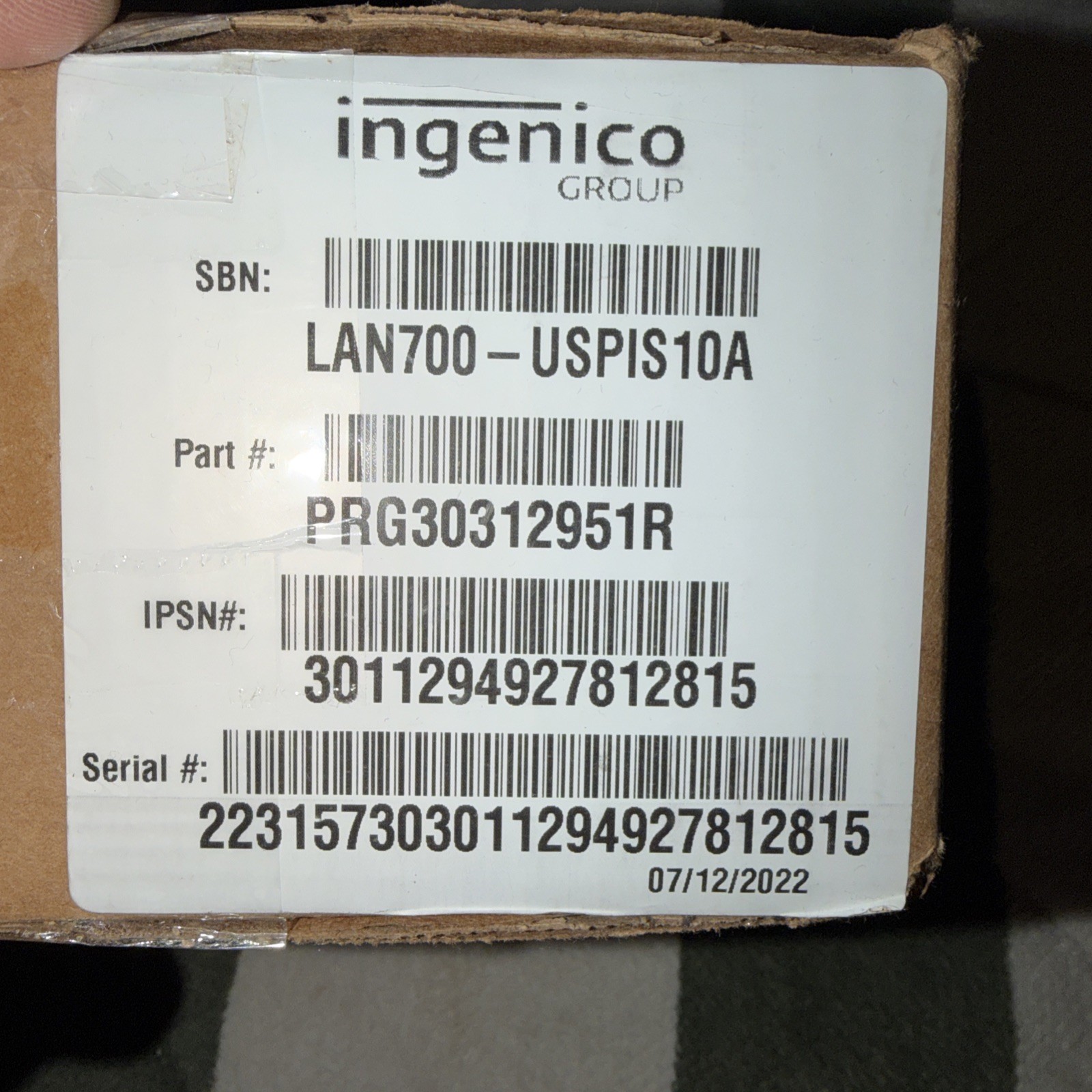 Ingenico iSC250-OPT Color Touchscreen POS Terminal with Power Supply ( AS-IS )