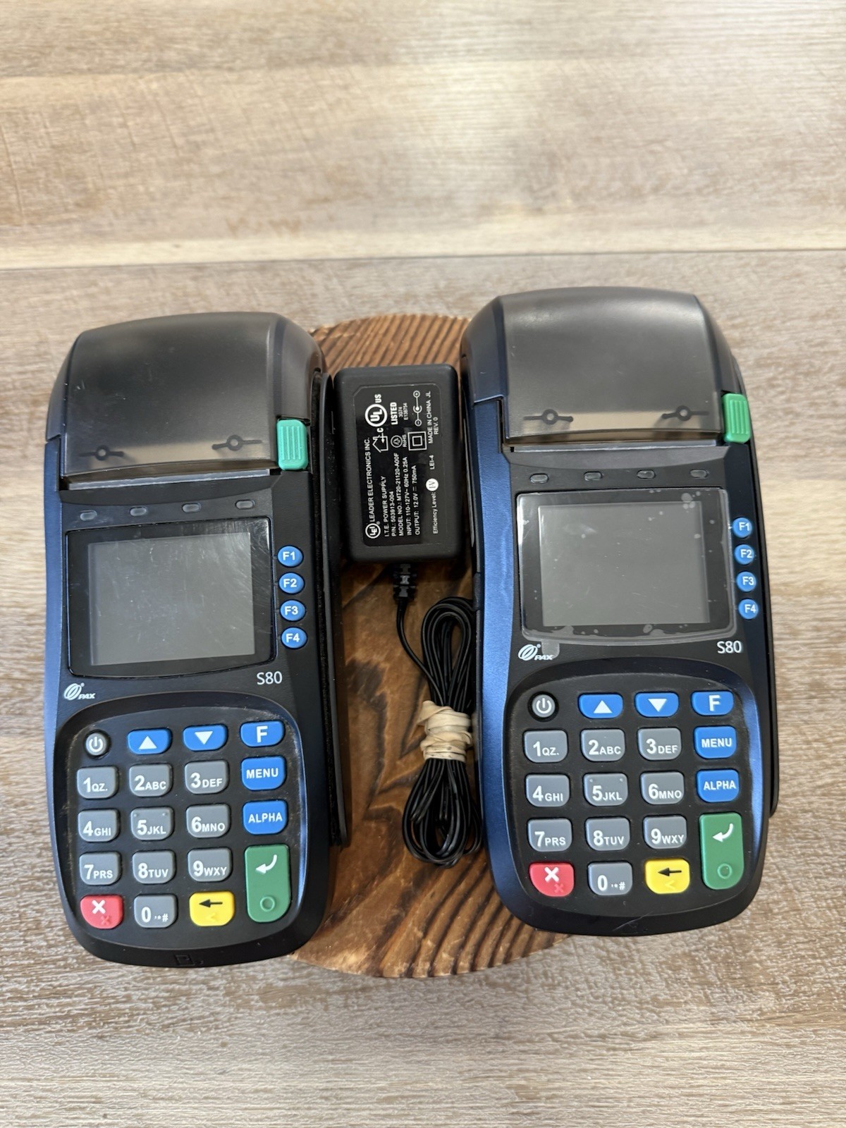 *UNLOCKED* ~ PAX S80 ~ EMV NFC ~ Credit Card Machine ~ Lot Of 2 W/ 1 Power Cord