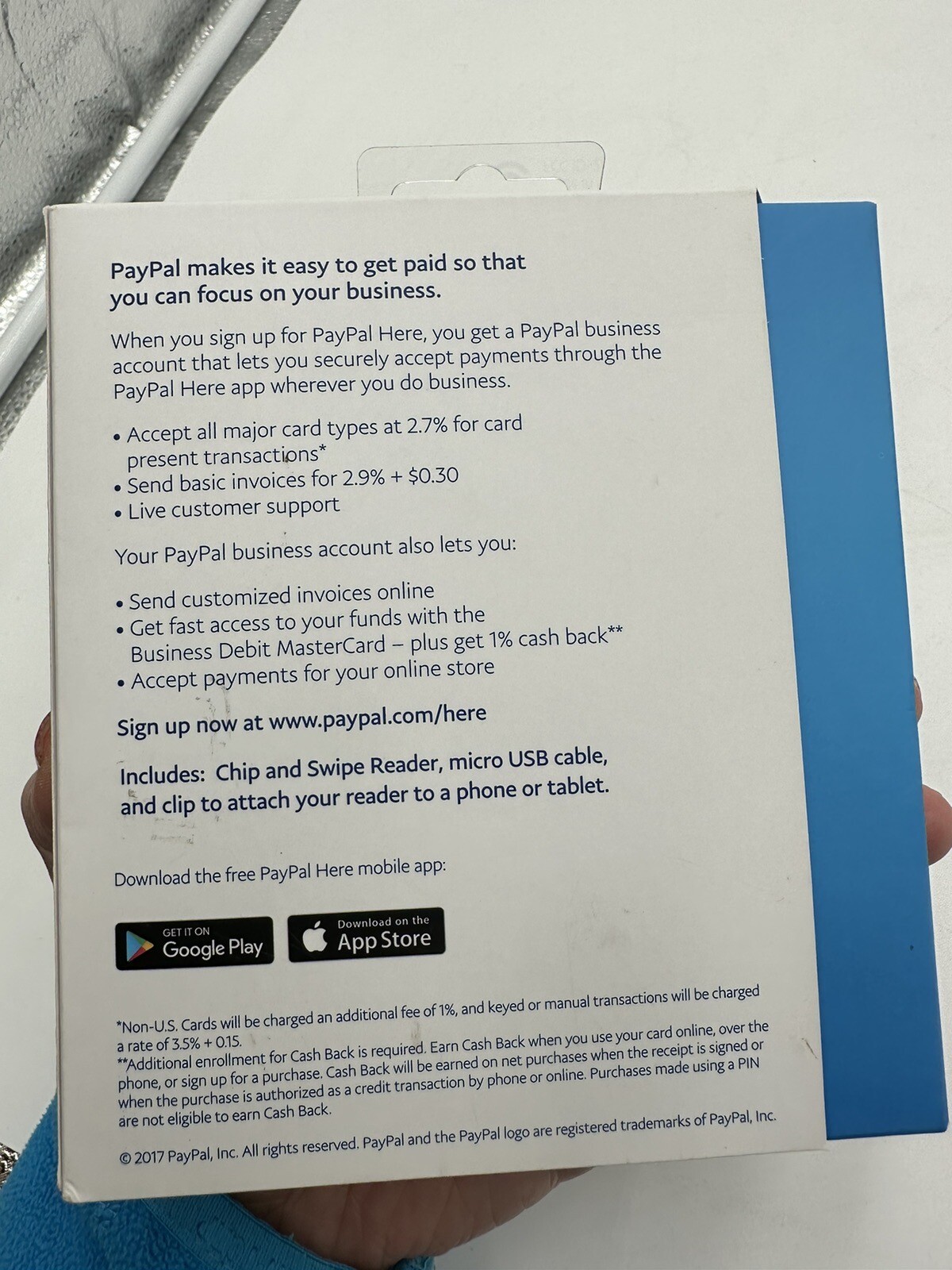 PayPal Here Chip And Card Swipe Reader Credit & Debit Cards Mobile
