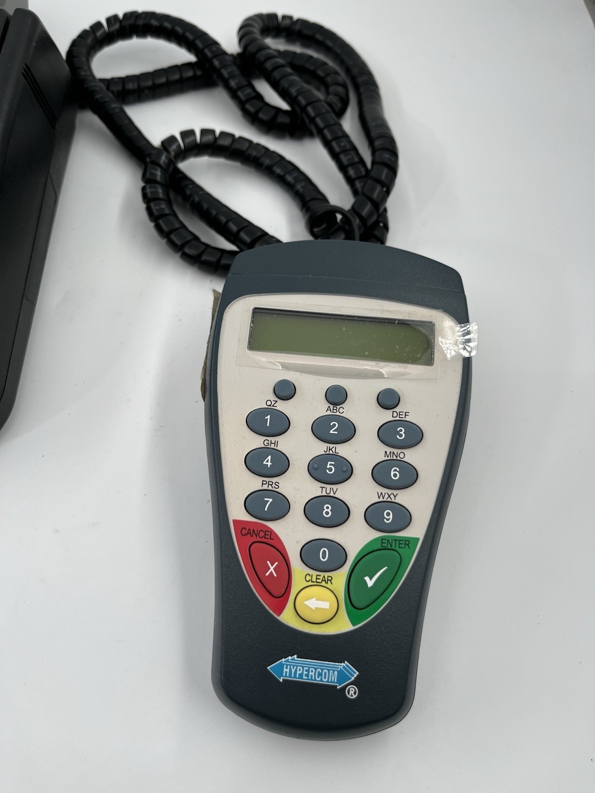 HYPERCOM T7PLUS POS CREDIT CARD MACHINE TERMINAL/S9 PIN PAD NO POWER UNIT UNTEST