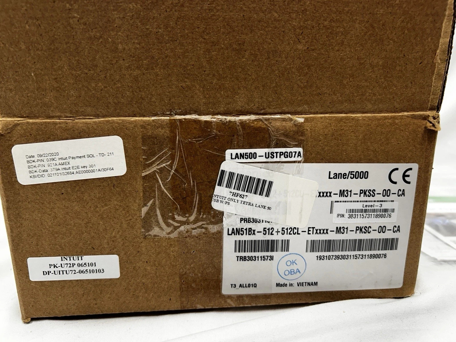 Ingenico LANE5000-USTPG07A-LAN51BX-512 Electronic Credit Card Payment Terminal