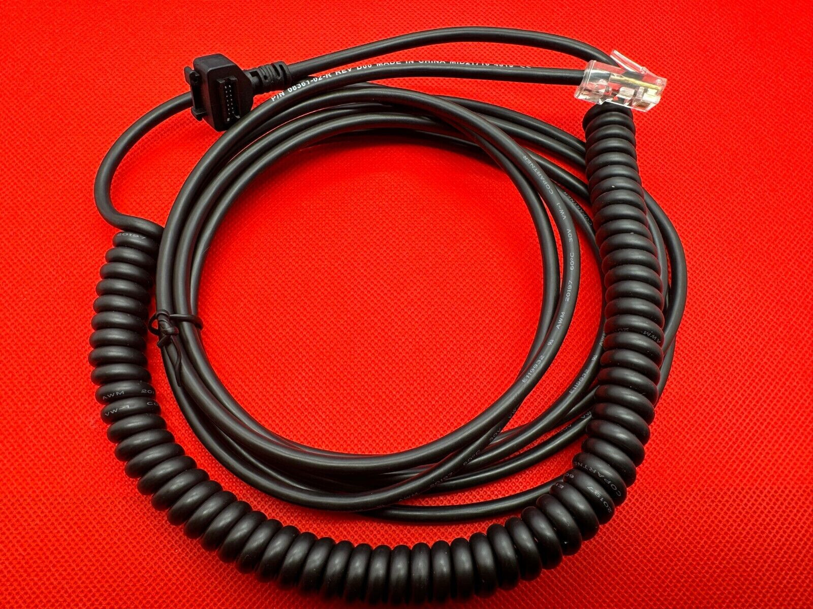 Verifone Cable 08361-02-R VX805 VX820 to VX520 14 PIN HEADER & RJ45 Coiled NEW