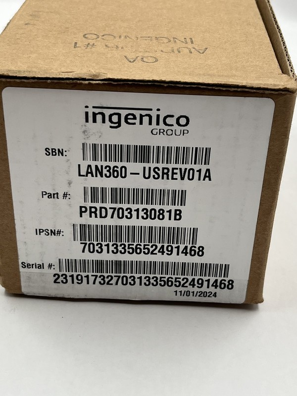 INGENICO LANE/3600 POINT OF SALE TERMINAL WITH ACCESSORY CABLES TRD70313356B