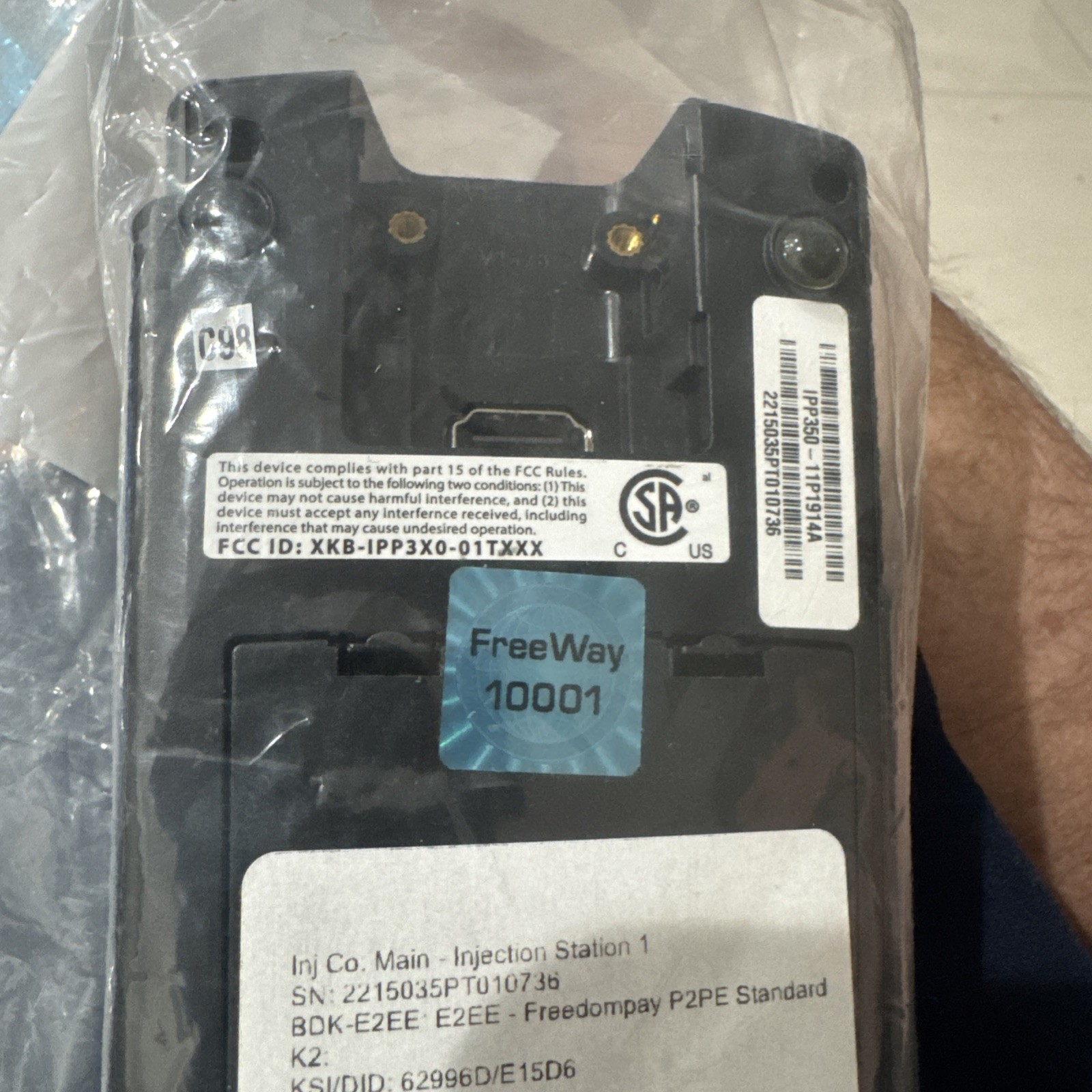 RARE Ingenico IPP350 Credit Card Reader Terminal IPP350-01T1305A SEALED NOS
