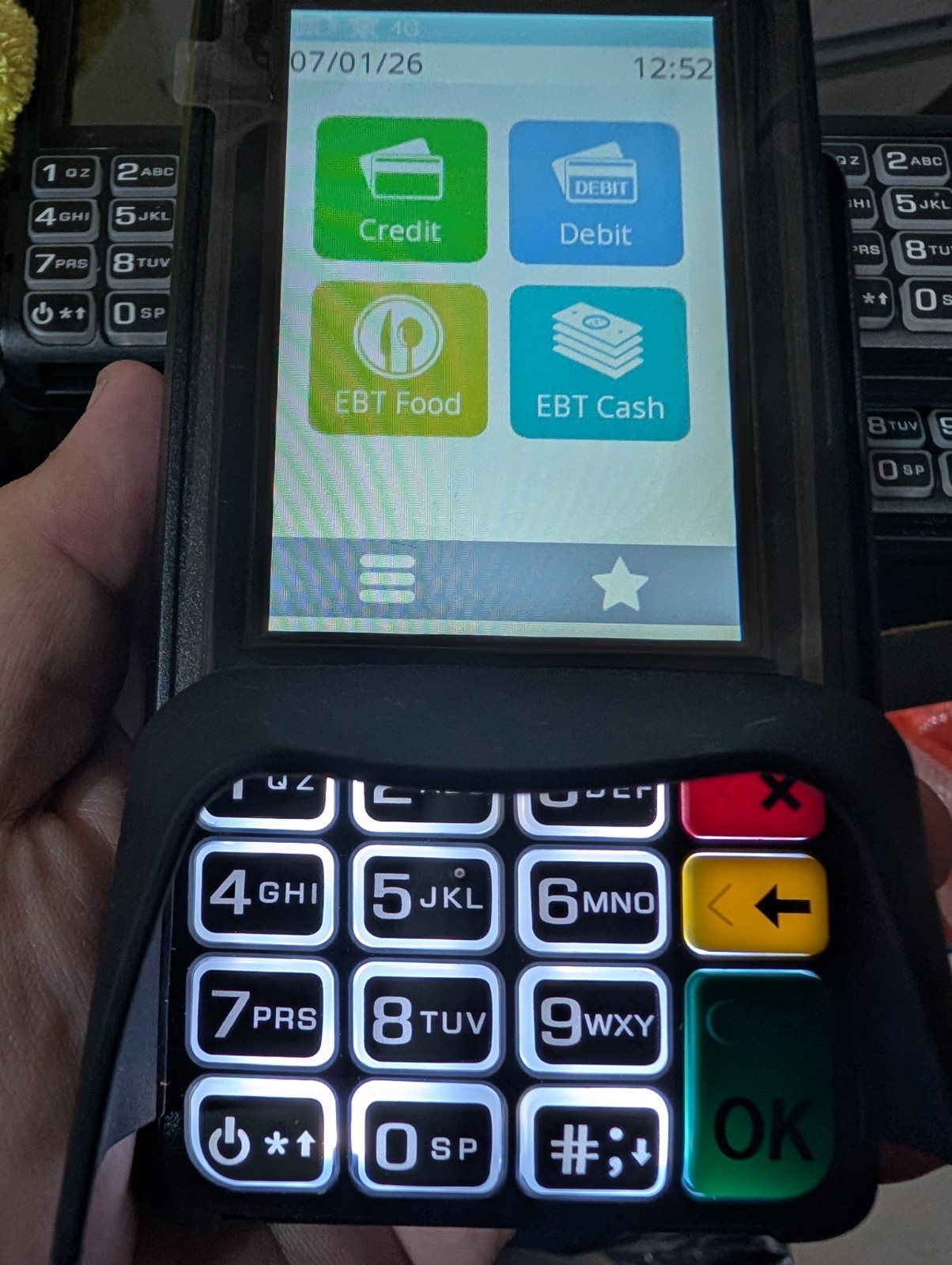 Dejavoo Z9 Payment Terminals – Lot of 7 VEGA3000 Powers On Core Menu As Is Parts