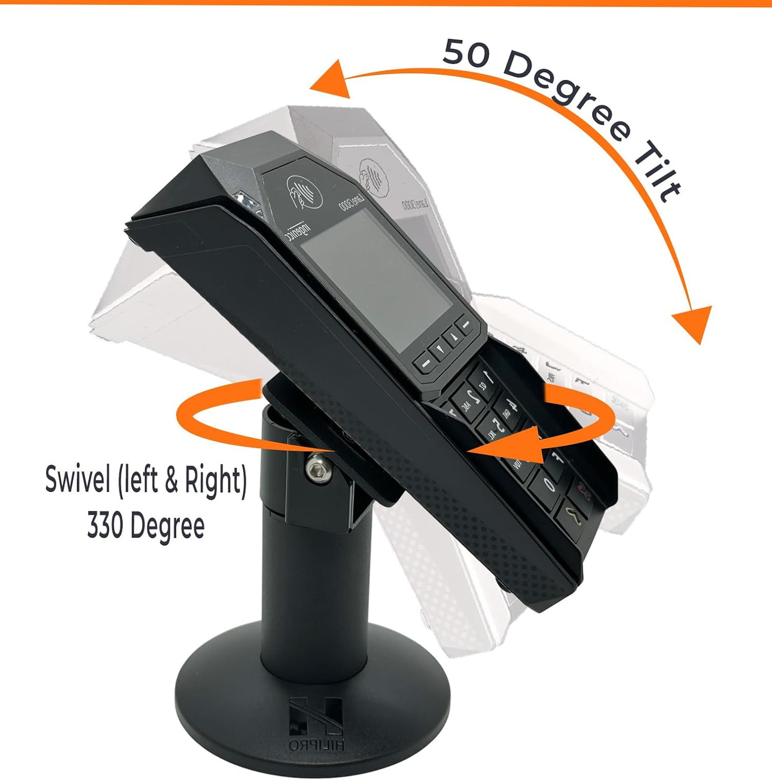 Point of Sale Swivel Stand for Ingenico Lane 3000 3600 5000 7000 8000 Docking
