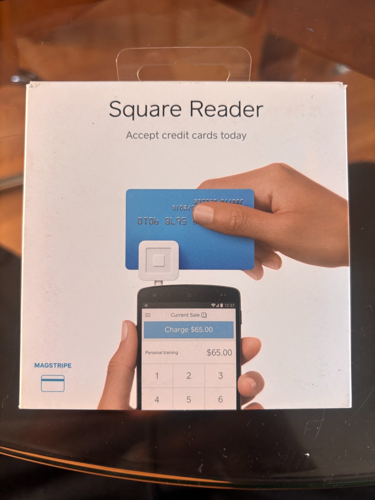 Square A-PKG-0206-01 Credit Debit Card Reader – White for Apple iPhone and…