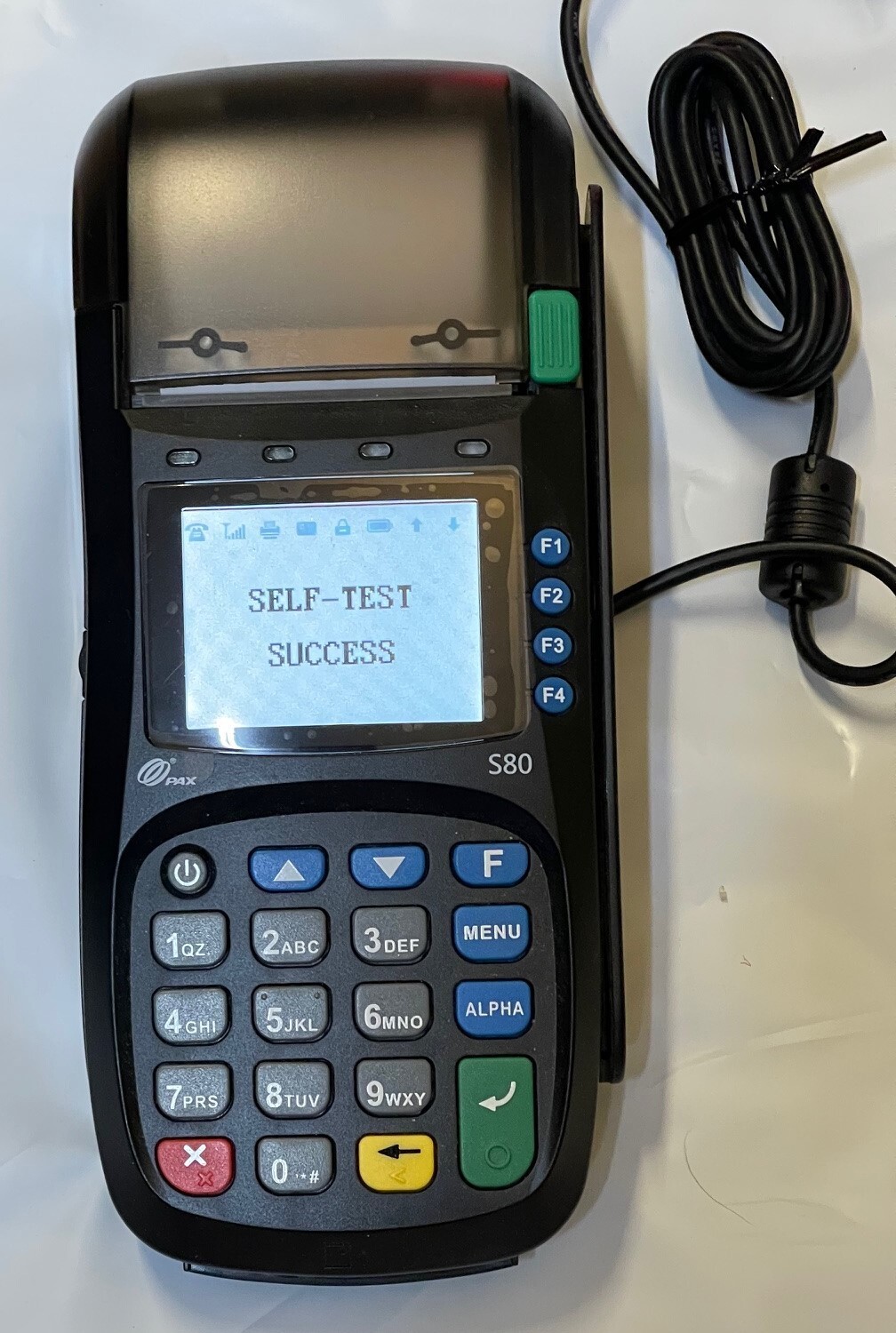 PAX S80 POS Credit Card Terminal Plus Accessories, NO Power Supply, (Missing)