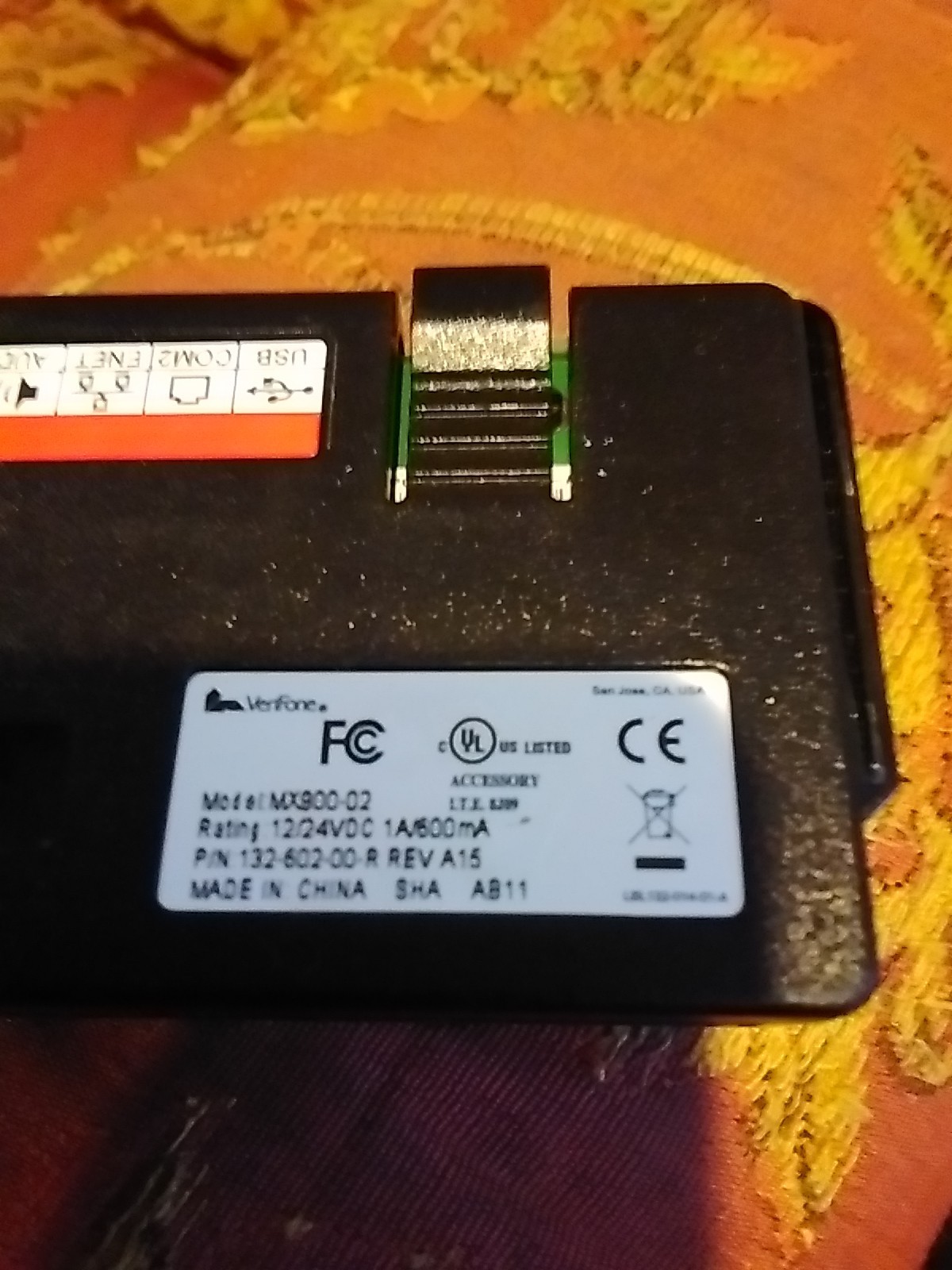 VeriFone I/O Block, Audio Berg w/ Tailgate Ethernet, Serial, USB for MX9XX