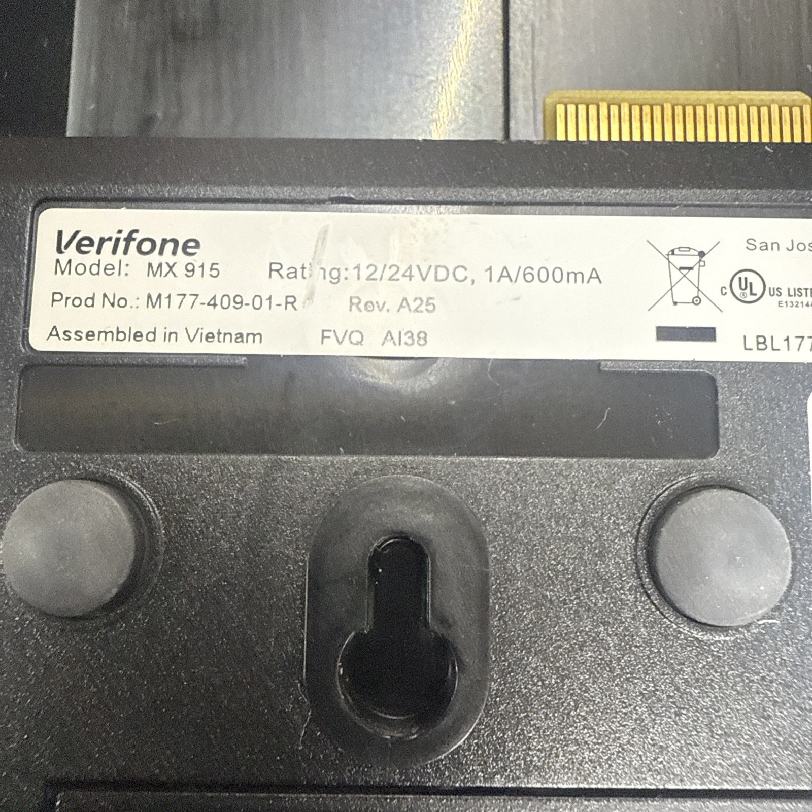 VeriFone MX 915 Credit Card Pinpad Payment Terminal M177-409-01-R PA0421100CNC2