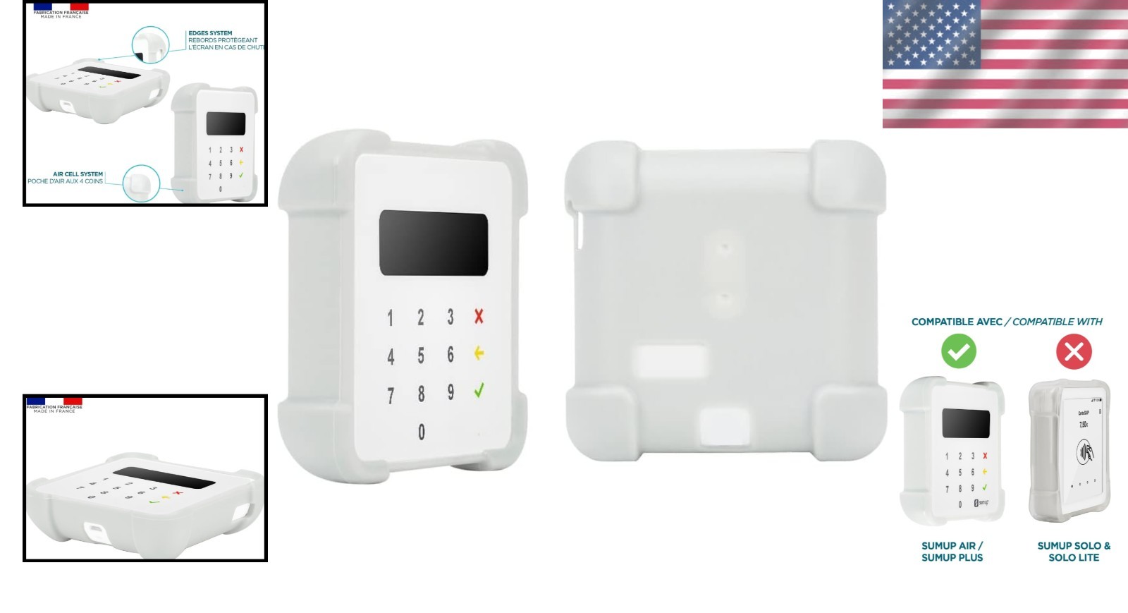 Secure Case for SumUp Air Card Reader, Light Grey