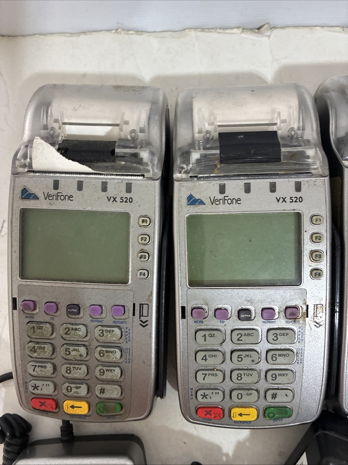 Lot of 6 Verifone VX520 VX820 POS Credit Card Reader Machine FOR PARTS & REPAIR