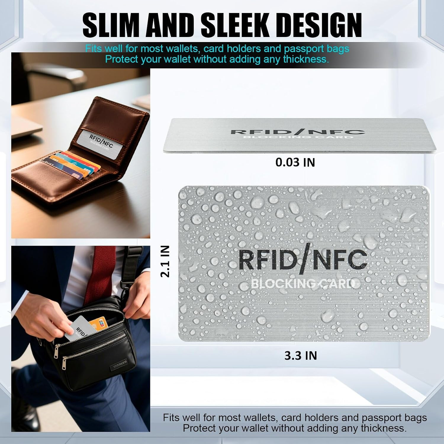 RFID Blocking Cards, Premium Contactless NFC Debit Credit Card & Passport Protec