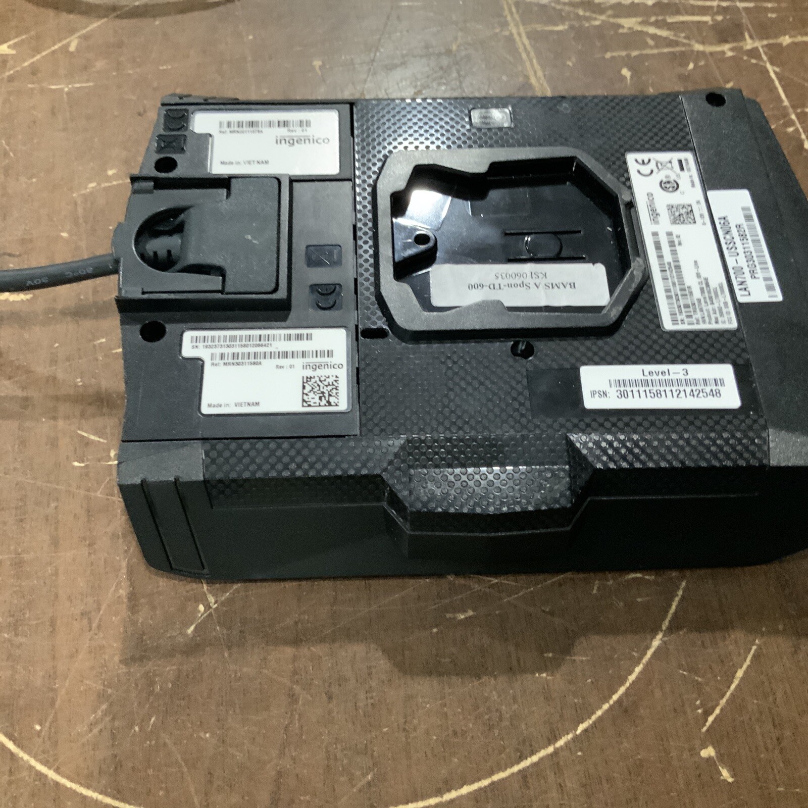 Ingenico Lane 700 Credit Card Terminal With Cords, No Stylus