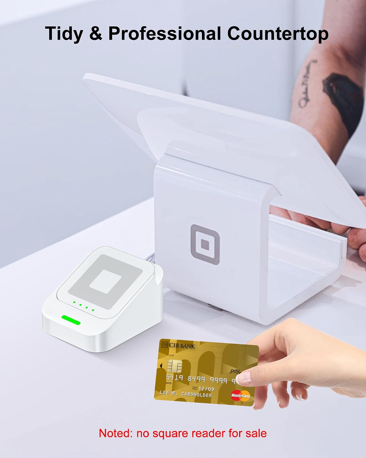2nd-Gen Square Card Reader Stand for Square Reader Dock 2nd Generation & POS Sys