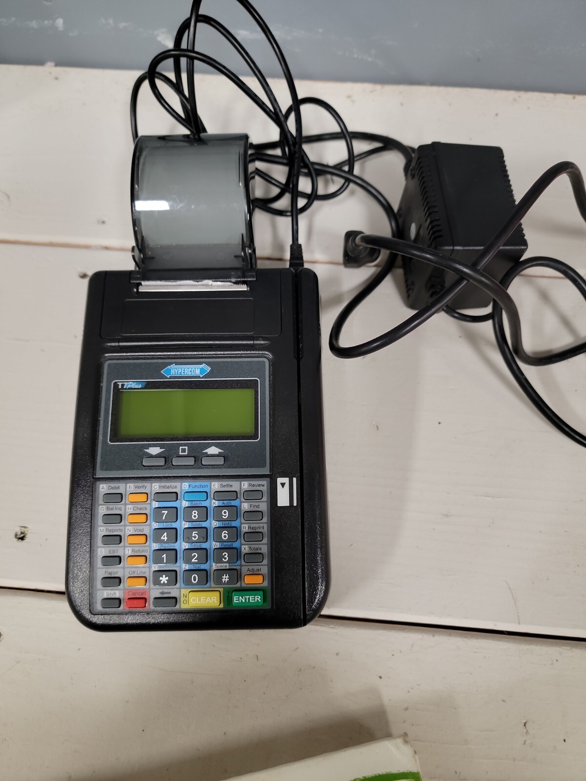 Hypercom T7Plus POS Credit Card Machine Terminal with OEM Power Supply