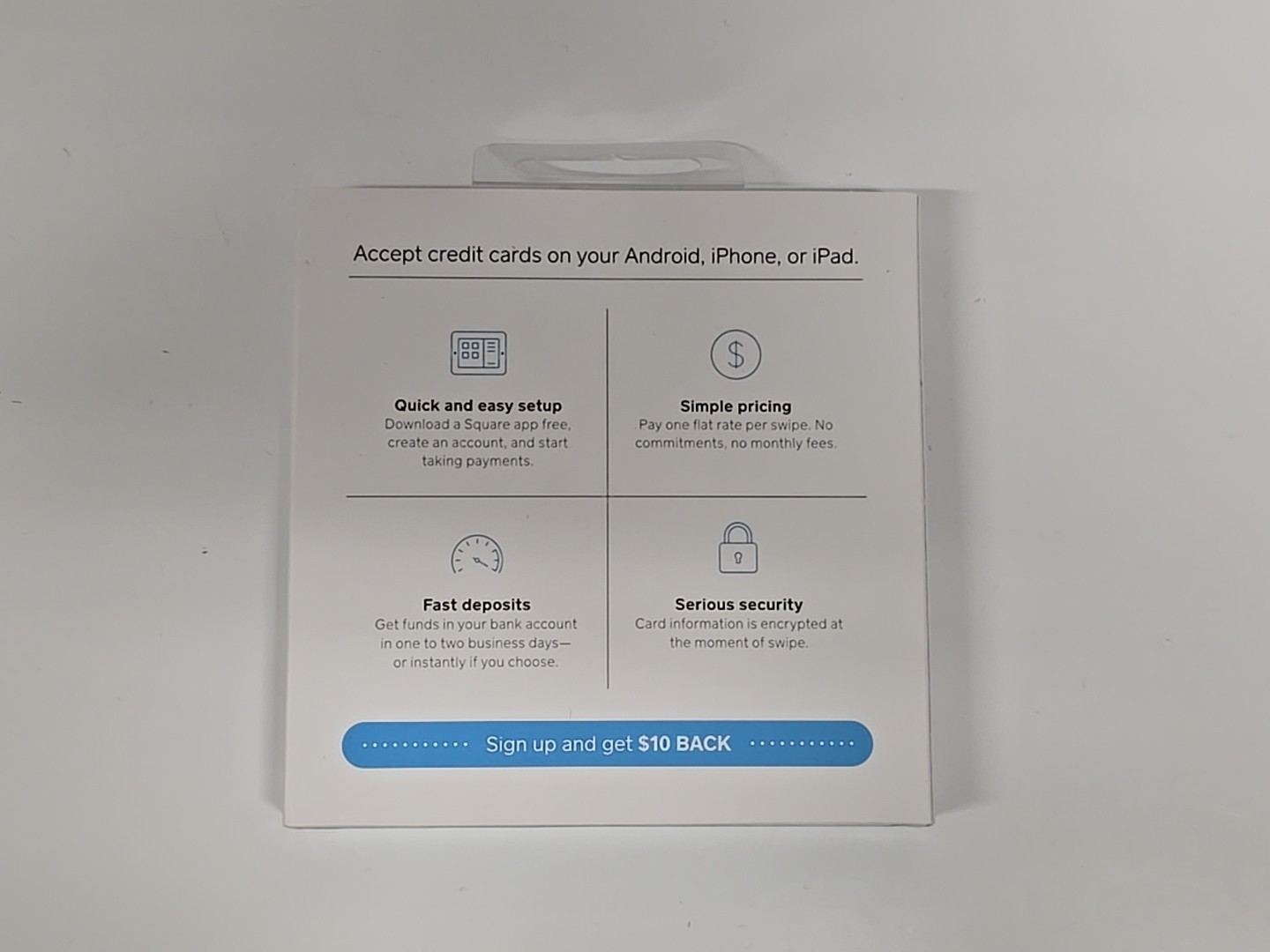 Square A-PKG-0206-01 Credit Debit Card Reader – White for Apple iPhone and…
