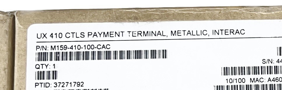 Gilbarco UX410 CAC Contactless NFC Terminal Payment M159-410-100-