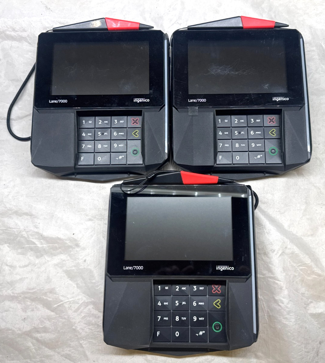 Lot of 3 – Ingenico Lane/7000 Credit Card Terminal
