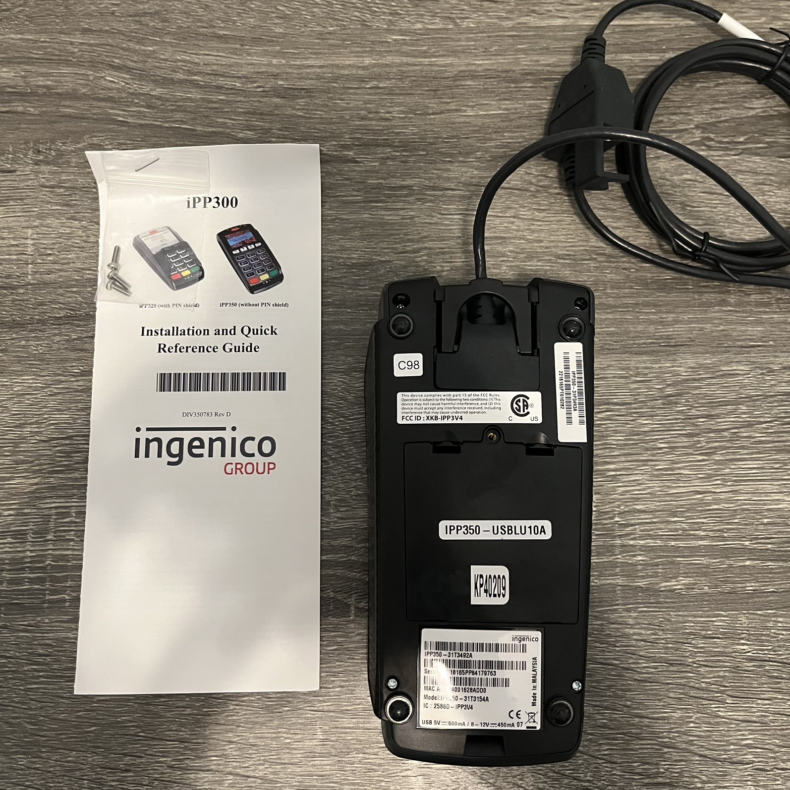 INGENICO IPP350 Credit Card Machine Good Condition