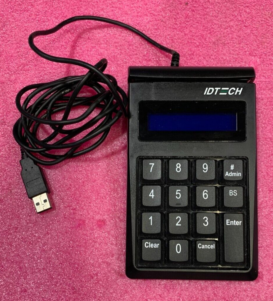 Lot Of 2 IDTech IDKE-534833BE SecureKey Credit Card Reader Black Keypad