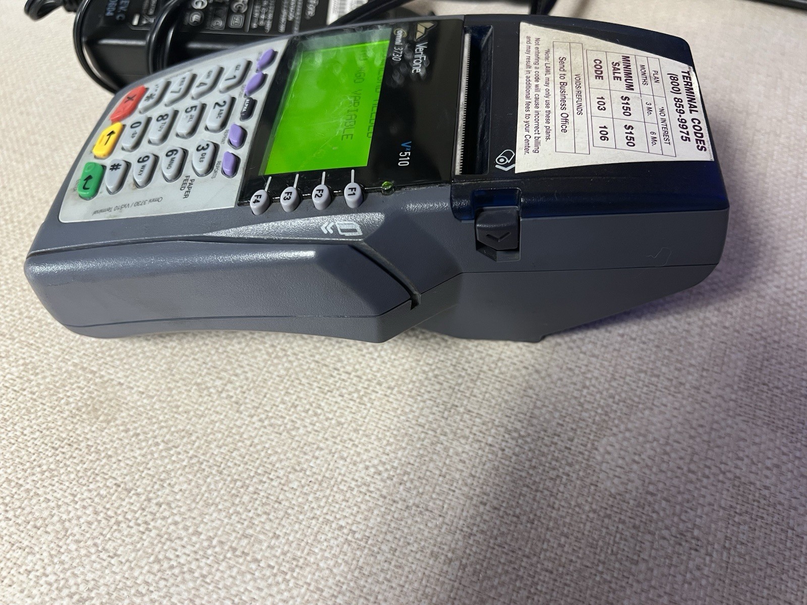 Verifone Vx510/Omni 3730 Credit Card Terminal
