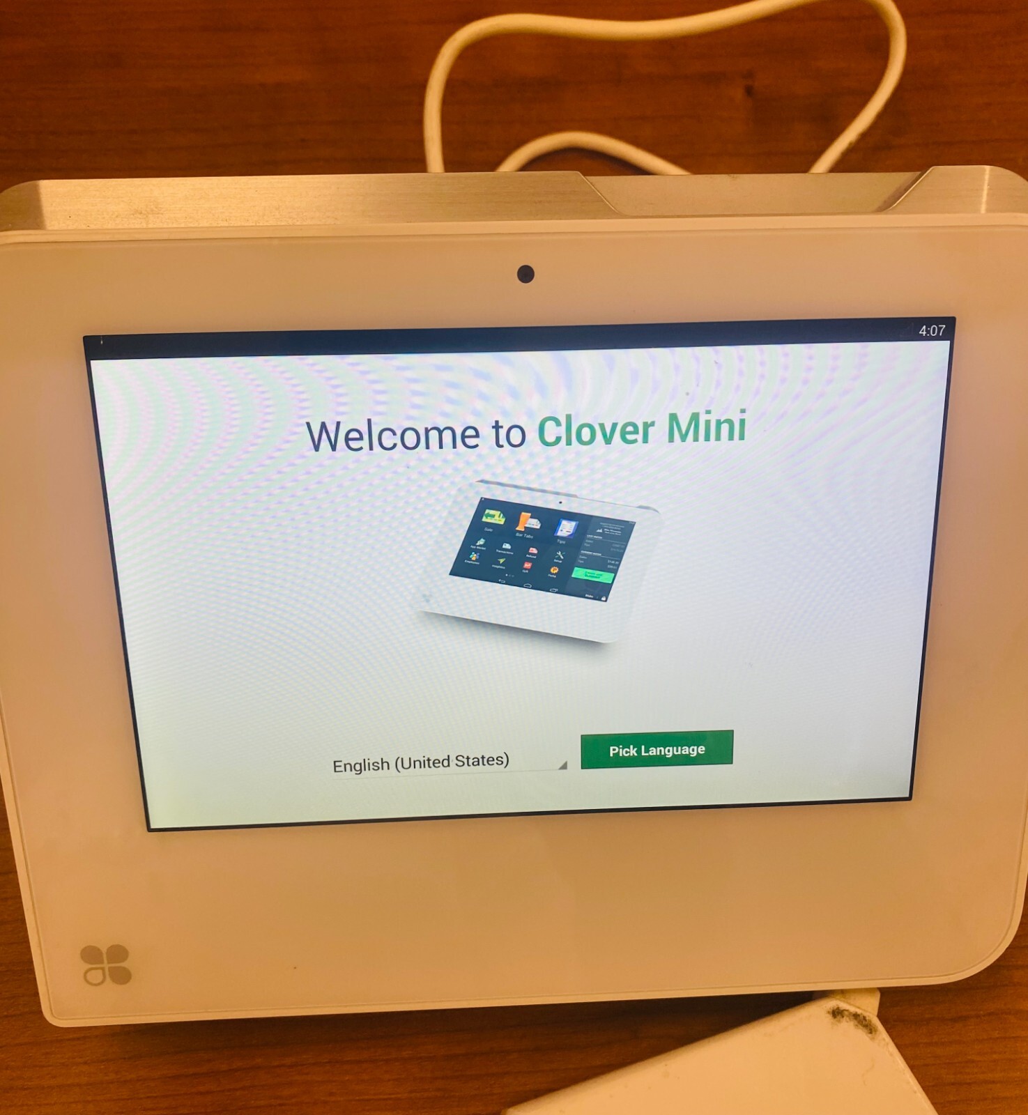 Clover 3600 White Mini Wi-Fi LCD Display POS System