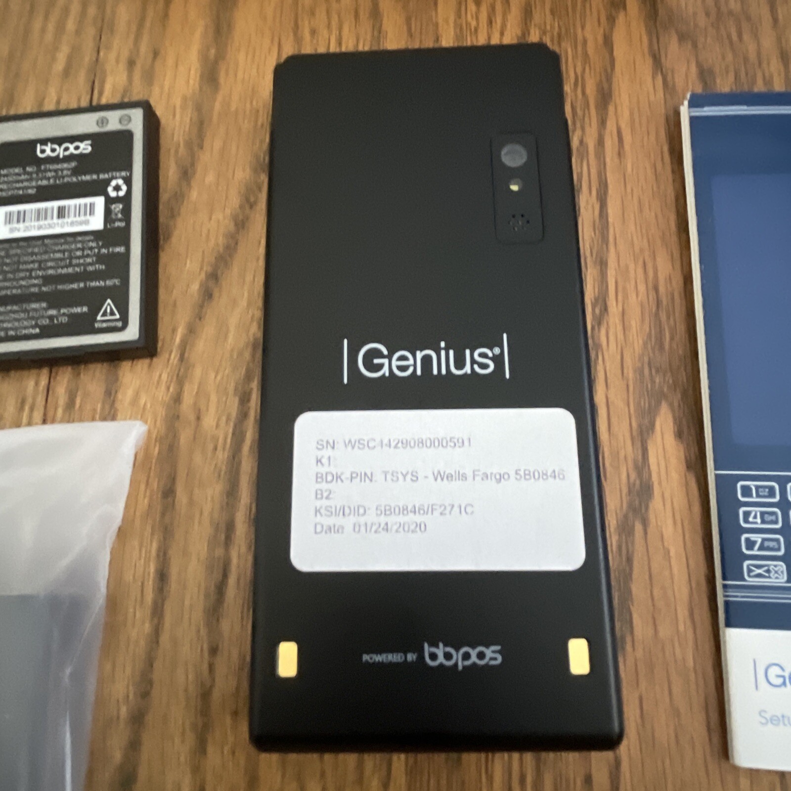 Genius Powered by BBPOS Wireless Hand Held Device Credit Card Reader POS