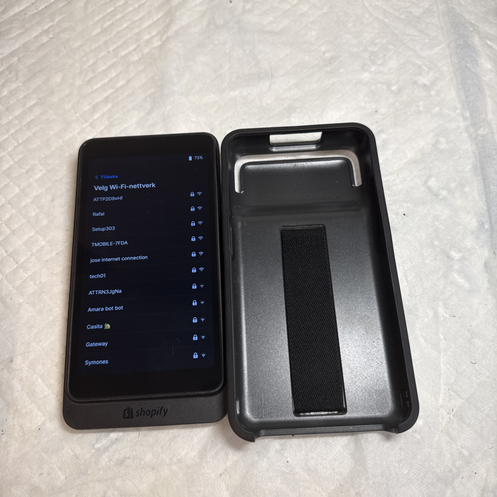 Shopify POS GO S2001 Handheld Portable Card Reader & Barcode Scanner No Pwr Cord