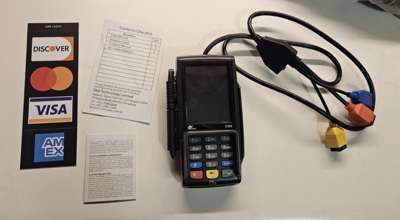 PAX S300 PIN Pad Set (FOR PARTS OR NOT WORKING / NOT TESTED)