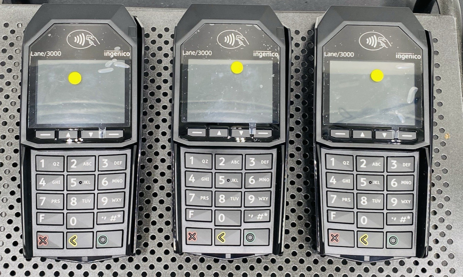 LOT OF 3 – OPEN BOX – ingenico lane 3000 LAN300-USSCN02A / MACHINES ONLY