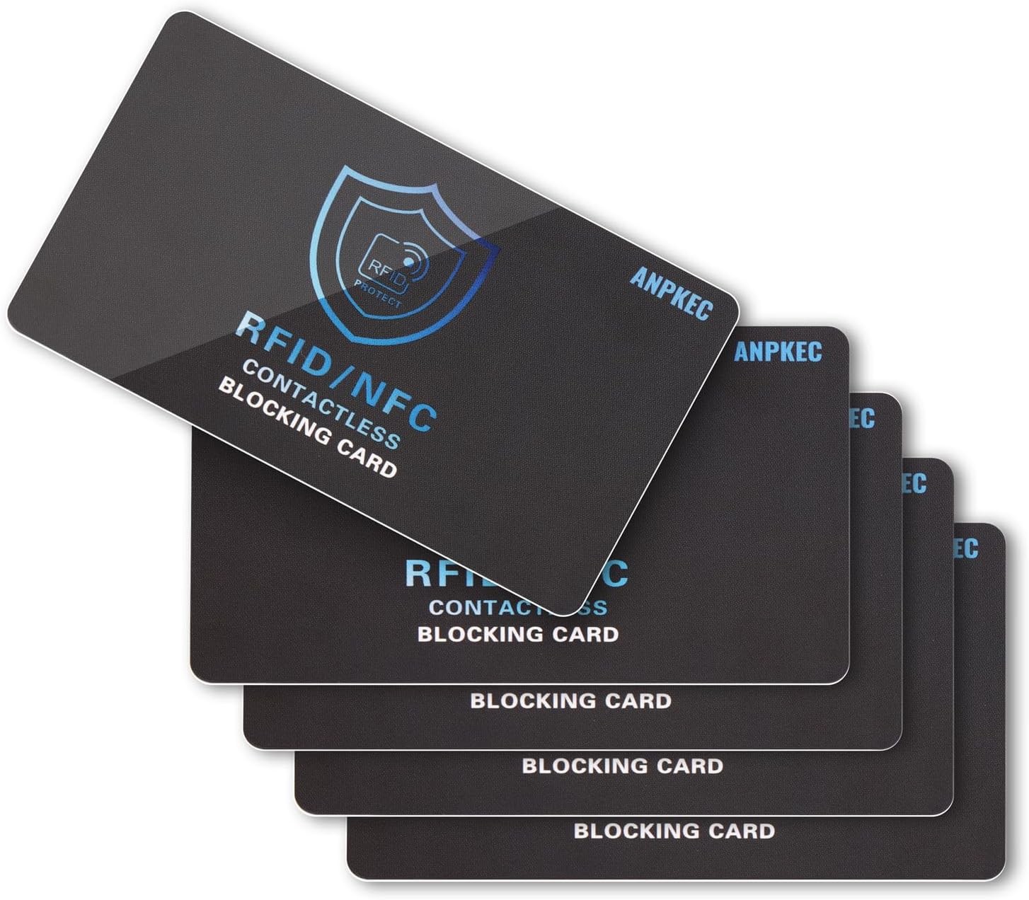 RFID Blocking Card 5 Pack Slim RFID & NFC Blocker for Men & Women