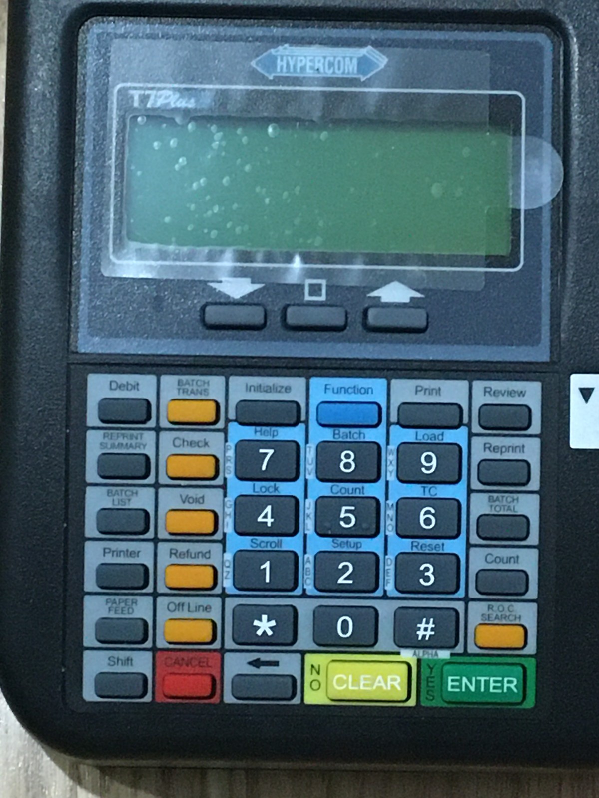 ✝️HYPERCOM T7PLUS CREDIT CARD READER PROCESSING TERMINAL 010218-046 ZJ
