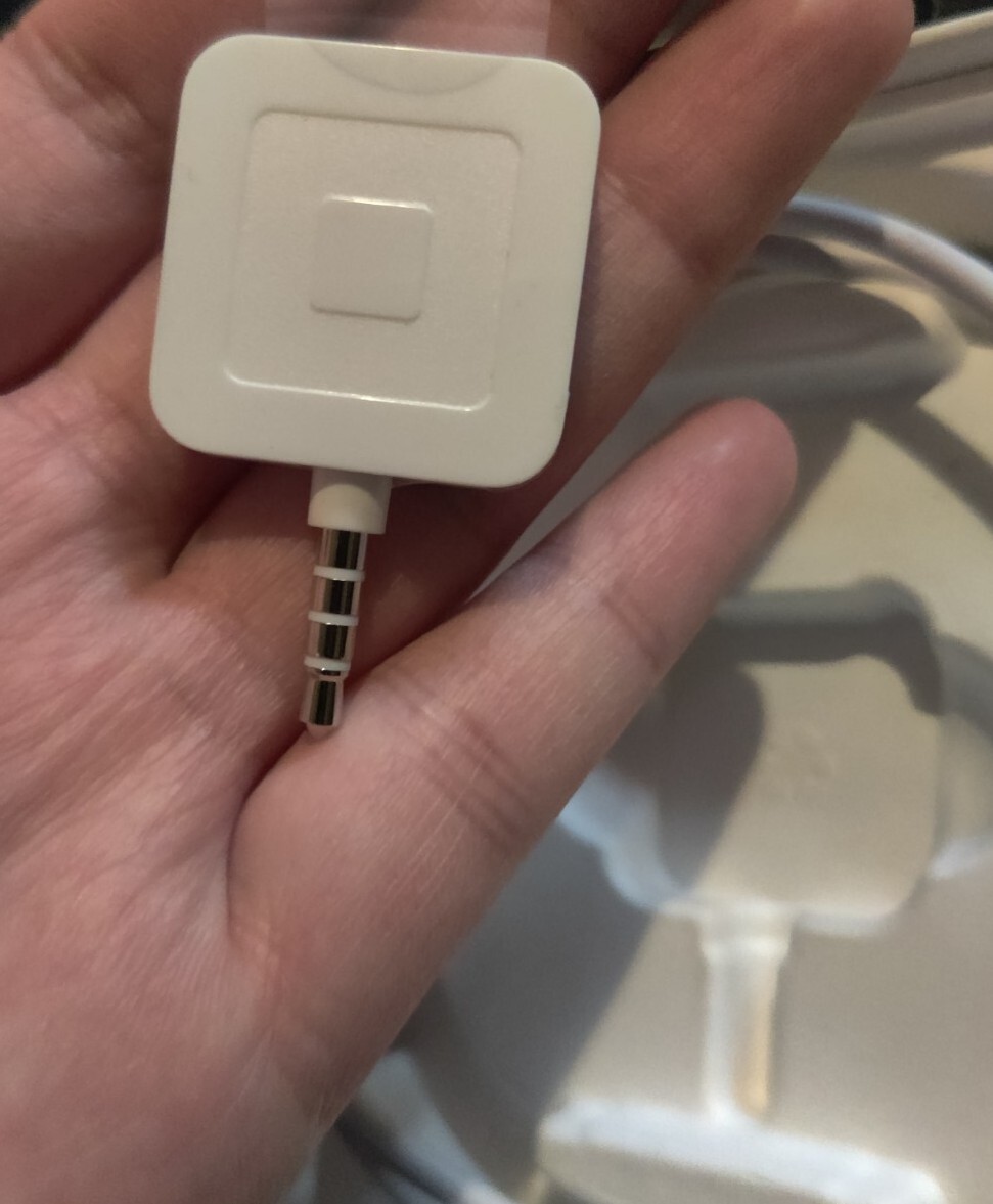 New open box Square Reader Accessories Only phone jack reader and USB cable