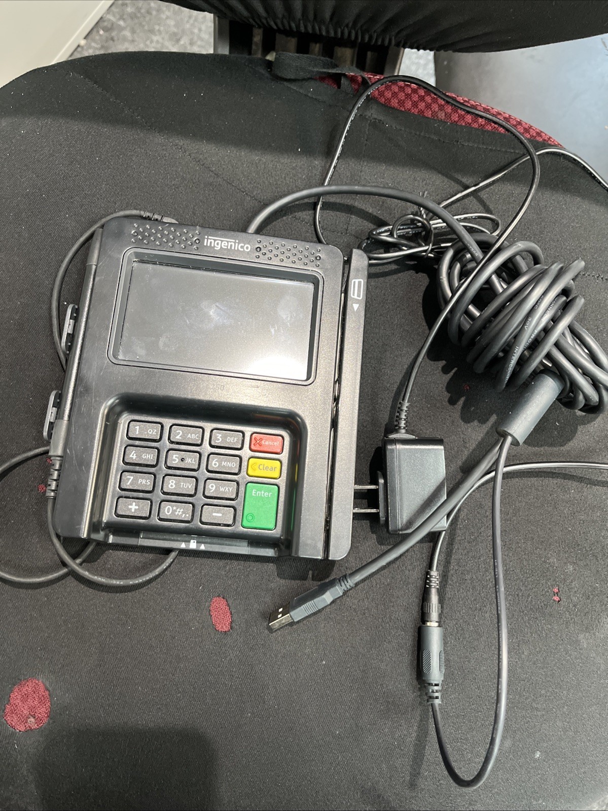 INGENICO ISC250 Touch POS Credit Card Terminal-**Complete/Good Cond.**